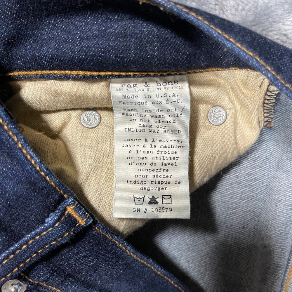 Rag & Bone High Rise Skinny Jeans Womens Size 31 Heritage Wash Denim Casual Pant - Picture 3 of 12